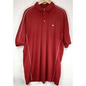 Masters Shirt Men's 2XL Red Golf Polo Performance Vintage